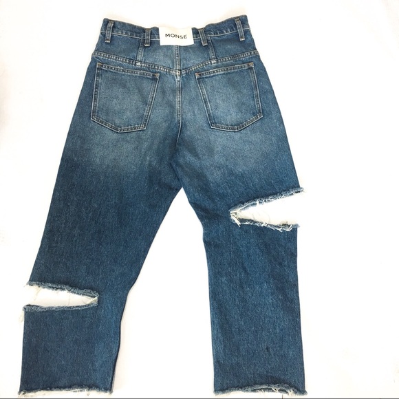 Monse maison denim boyfriend distressed jeans - Picture 5 of 8
